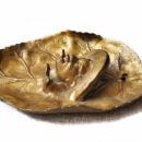 19th Century Black Ameriana Smoking Johnny Griffin Tobacco Leaf Bronze Wall Plaque