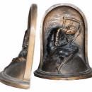 Art Deco Lady 'Hope' Bronzed Bookends by K & O George Frederic Watts Allegorical Painting