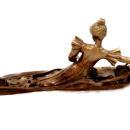Art Nouveau Solid Bronze Woman Reading in Garden Sculpture Home Decor Display