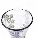1900 - 1920 Val St. Lambert Belgian Crystal Vase with Silver Overlay and Opaque Glass