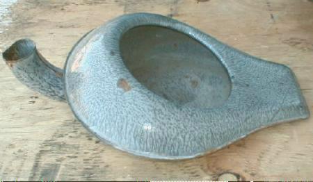Grey GRANITEWARE Bedpan - Antique - OLD!