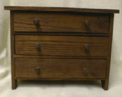 Salesman's Sample Dresser/Bureau 1905 CONVERSE 3 Drawer Wood - OLD!