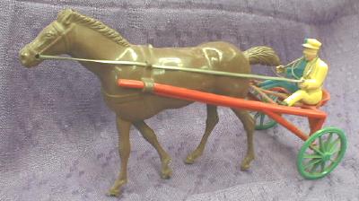 Wolverine Sulky Horse Racing ANTIQUE Windup Toy