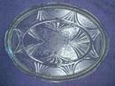 DEPRESSION GLASS Platter - Clear Oval - OLD!