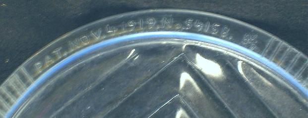 Glass Car Lens Pat. 1919 for OLD Car ? Blue