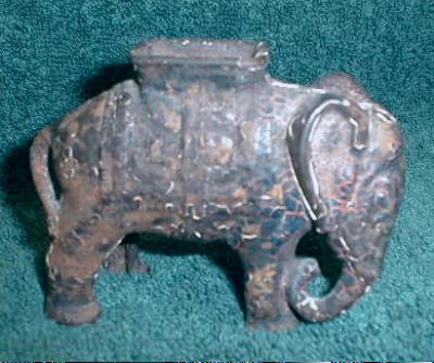 Elephant Still Bank Cast Iron - Antique