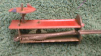 Toy Spinning Wheel Antique Child's - Tin/ Plastic