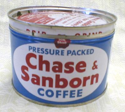 OLD Coffee Can CHASE & SANBORN 1# Tin
