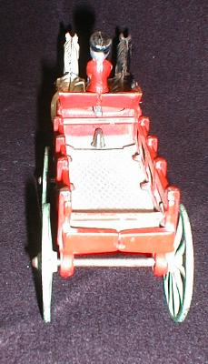 KENTON Horse Stake Wagon & Driver CAST IRON - Antique