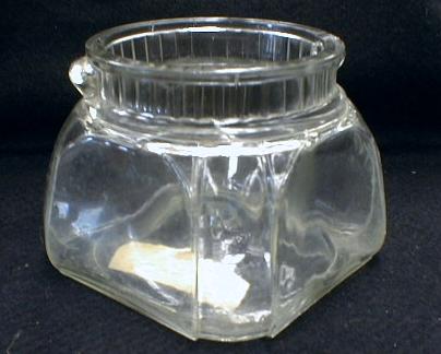 RARE Tobacco Jar Clear Glass UNUSUAL - Old!