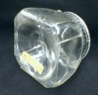 RARE Tobacco Jar Clear Glass UNUSUAL - Old!