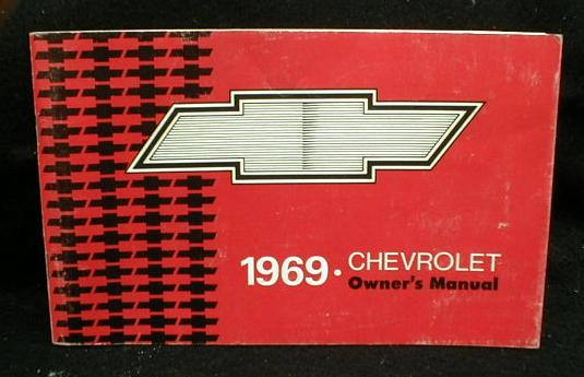 Old 1969 Chevy Chevrolet Car Owners Manual