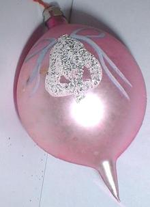 Old Glass Christmas Ornament Unusual Shape