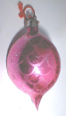 Old Glass Christmas Ornament Single Indent
