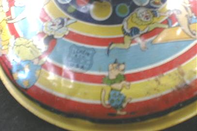 CHEIN Spinning Top OLD! Tin Toy Circus Figures