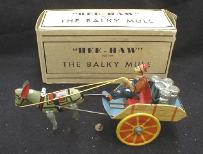 MARX Balky Mule Hee Haw w/ Box 1920s VERY OLD!