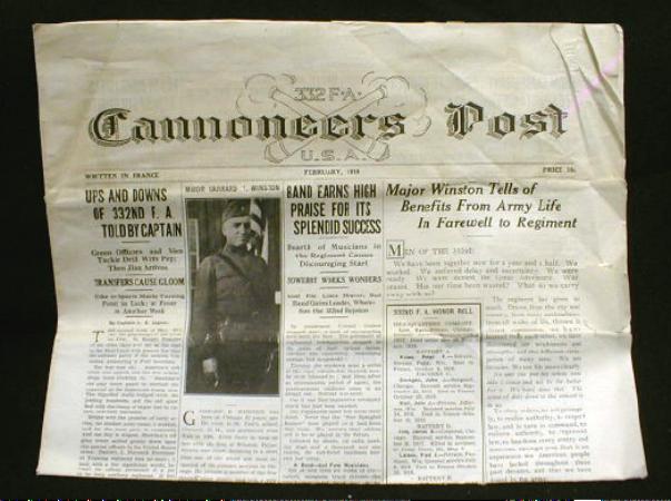 WWI Era CANNONEERS POST Newspaper 1919 France