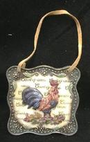 ROOSTER Wall Plaque New w/ Leather Strap