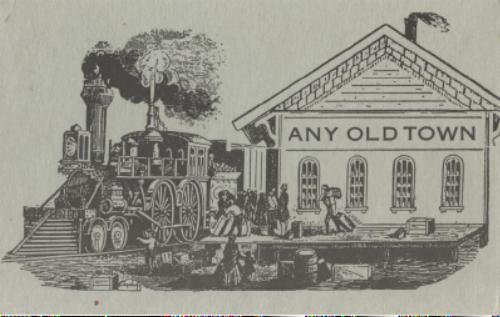Railroad Depot Salesman Sample Post Card