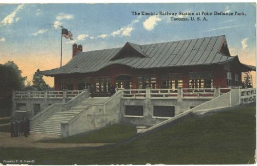 1915 Railroad Depot Tacoma WA Post Card