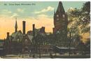 1915 Railroad Depot Milwaukee WI Post Card
