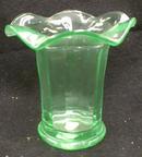Depression Glass Vase - Old Vintage Green 1930-1940