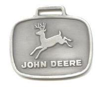 JOHN DEERE WATCH FOB 1956 Logo Fine Pewter