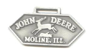 JOHN DEERE WATCH FOB 1937 Logo Fine Pewter