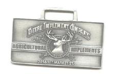 JOHN DEERE WATCH FOB 1889 Logo Fine Pewter