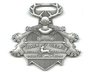 JOHN DEERE WATCH FOB 1891 Logo Fine Pewter