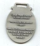 JOHN DEERE WATCH FOB 1880 Logo Fine Pewter