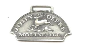 JOHN DEERE WATCH FOB 1876 Logo Fine Pewter
