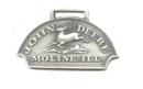 JOHN DEERE WATCH FOB 1876 Logo Fine Pewter