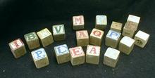 Old Wood Blocks (19) Children's Building Toys