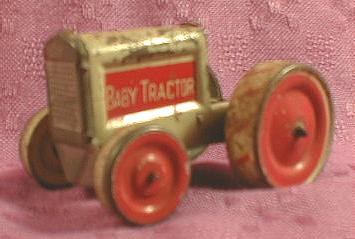 Tin BABY TRACTOR Old Rare 1916 Friction ANIMATE Toy Co