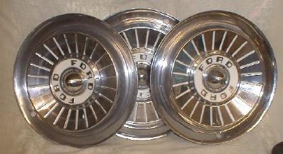 3 Old 1957 Ford HubCaps Hub Caps 15