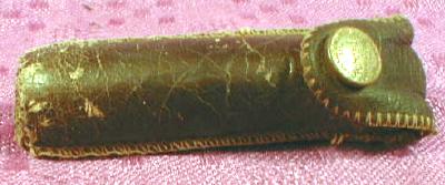 Old 1923 Schrader Balloon Tire Gauge Leather Case