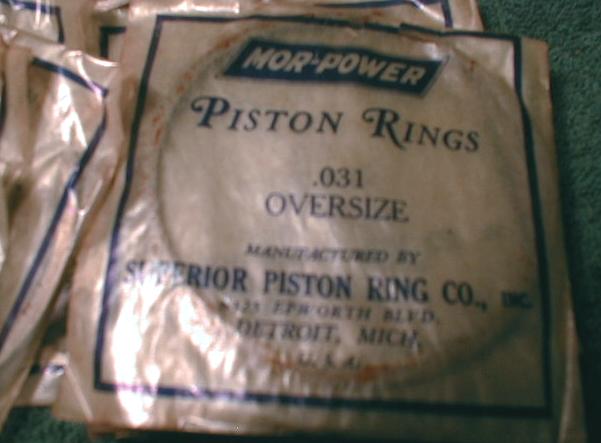Old Mor-Power Superior PISTON RINGS Co. Model T ? NOS