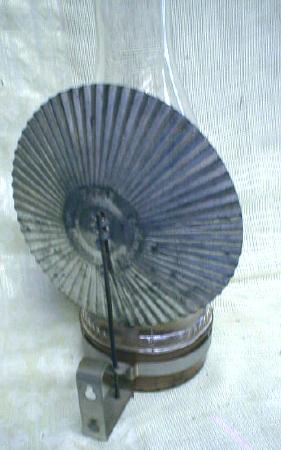 Glass Oil Lamp w/ Bracket Tin Reflector GUARANTEED Old