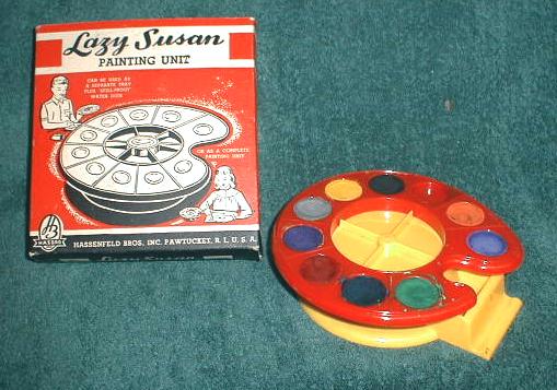 1940's HASBRO Lazy Susan OLD Painting Unit ORIGINAL Box