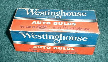 Old WESTINGHOUSE Original Box Auto Bulbs Lamp Headlight Rear Signal