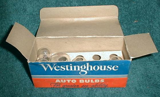 Old WESTINGHOUSE Original Box Auto Bulbs Lamp Headlight Rear Signal