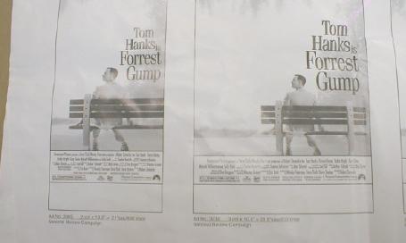 FORREST GUMP Salesman Sample Movie Poster Sheet