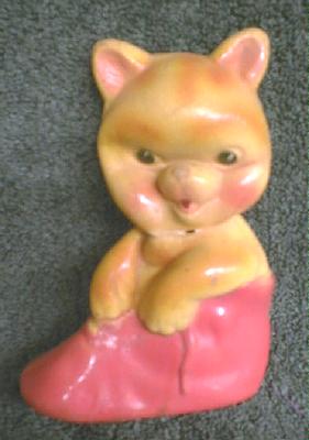 1940's Rubber Bear Squeeze OLD Antique Toy
