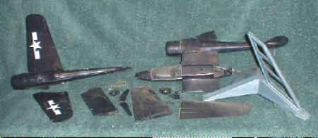 1950's Model Planes Military Airplane OLD Junk Parts