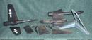 1950's Model Planes Military Airplane OLD Junk Parts