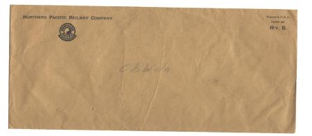 1949 Northern Pacific Railway Envelope Letter & Pin