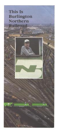 Old Burlington Northern Railroad Brochure Railway RR