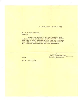 Old Northern Pacific Railway 1955 Envelope & Letter Minnesota Railroad