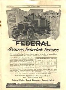 Old 1917 FEDERAL Trucks ORIGINAL Adv. Harpers Weekly RR